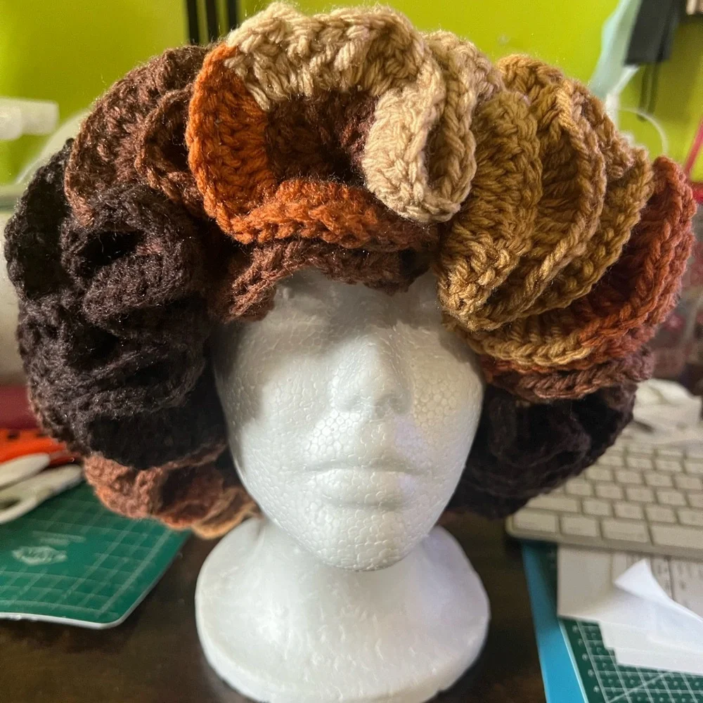 Crochet Ruffle Hat - Picture 2 of 6